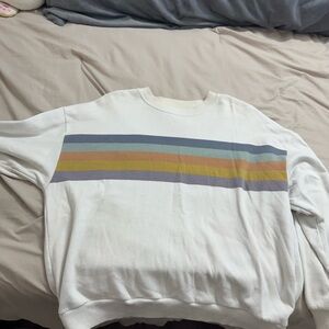 Striped White Sweater